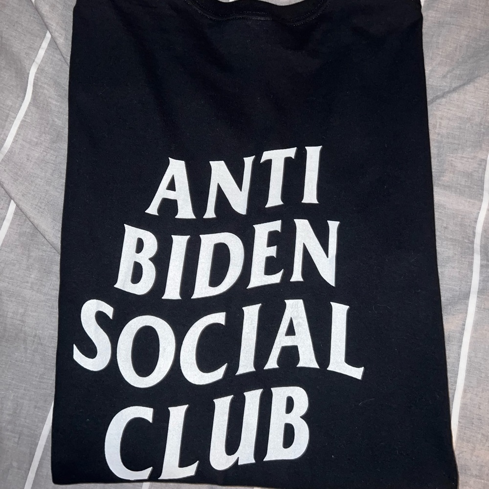Mens large shirt. Never worn. Also, no political comments allowed.